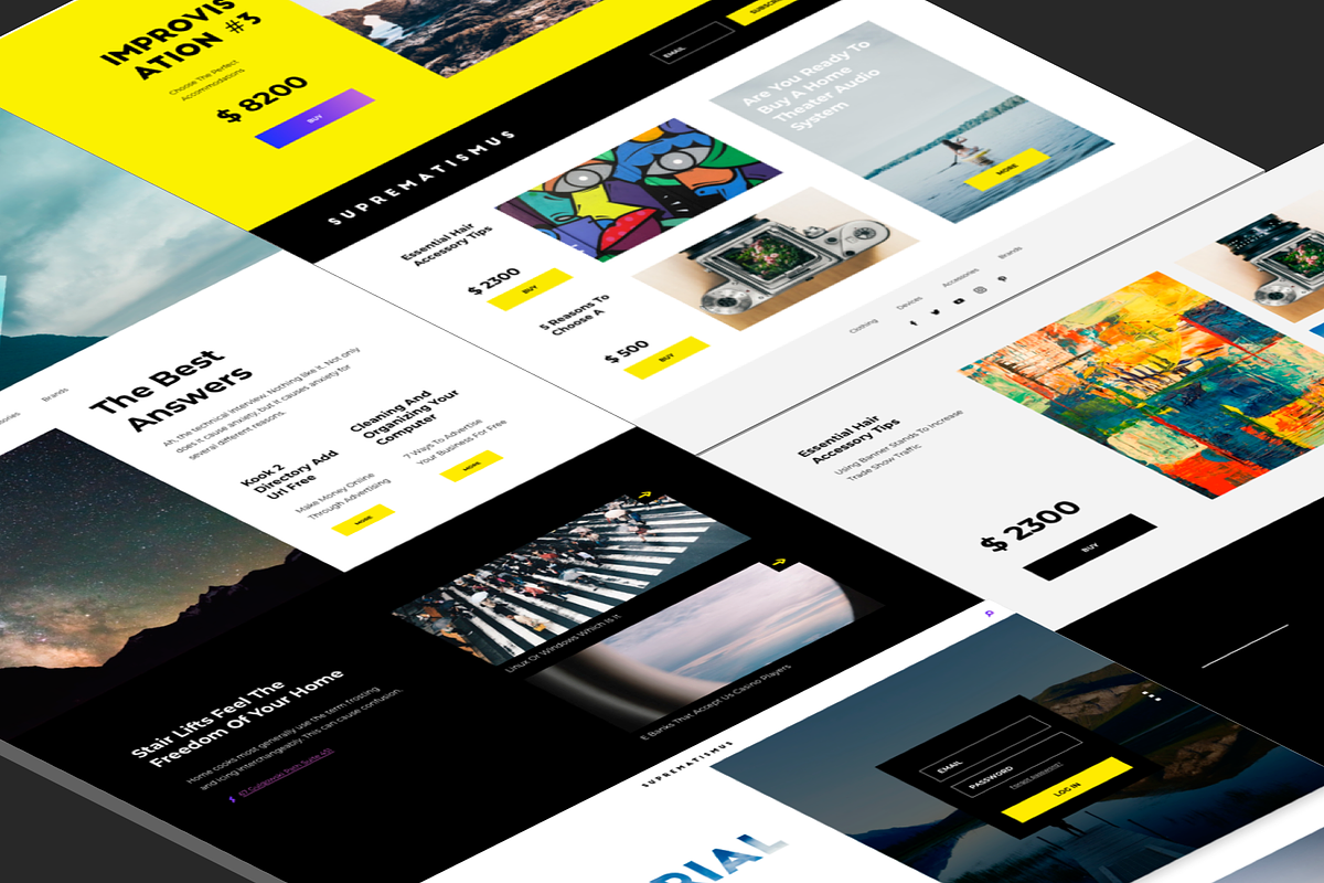 SUPREMATISMUS, an UI Kit Template by kohalov (Photo 2 of 6)