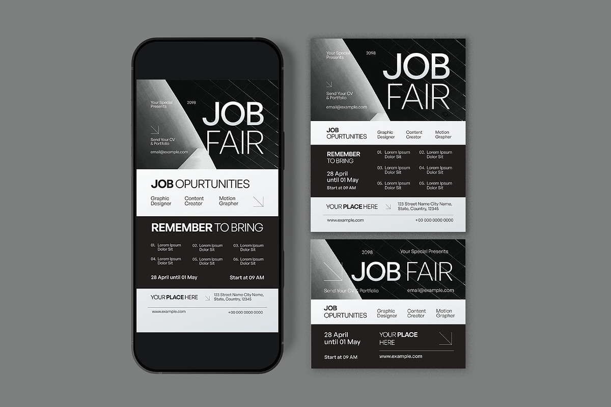 Job Fair Flyer, a Flyer Template by graphicook (Photo 3 of 3)