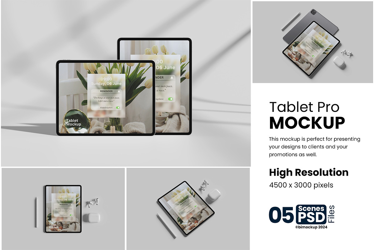 Tablet Pro Mockup, an iPad Mockup by bimockup (Photo 1 of 6)
