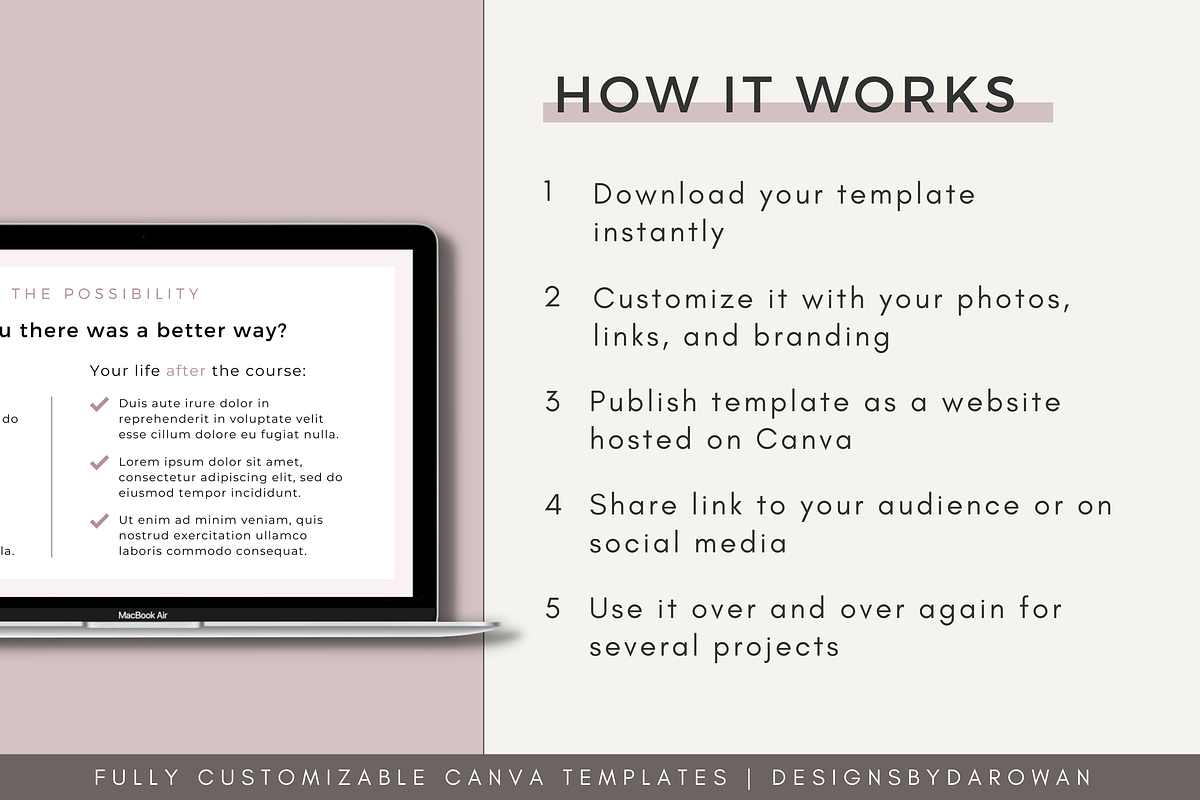 Course Sales Page Template Canva, a Landing Page Template by Designs by ...