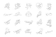 Big Love set. 99 Valentines Elements, a Decorative Illustration by Anastasiia_Dzhioeva (Thumbnail 5 of 7)