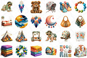 Watercolor Boho Baby Clipart, an Illustration by DreamPrint404 (Thumbnail 3 of 5)