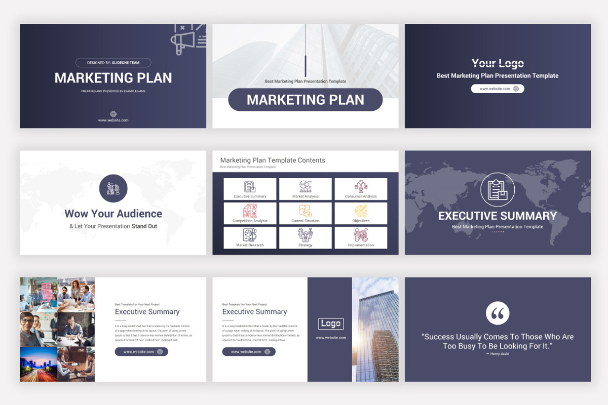 Marketing Plan PowerPoint Template, a Presentation Template by SlideOne (Photo 5 of 29)