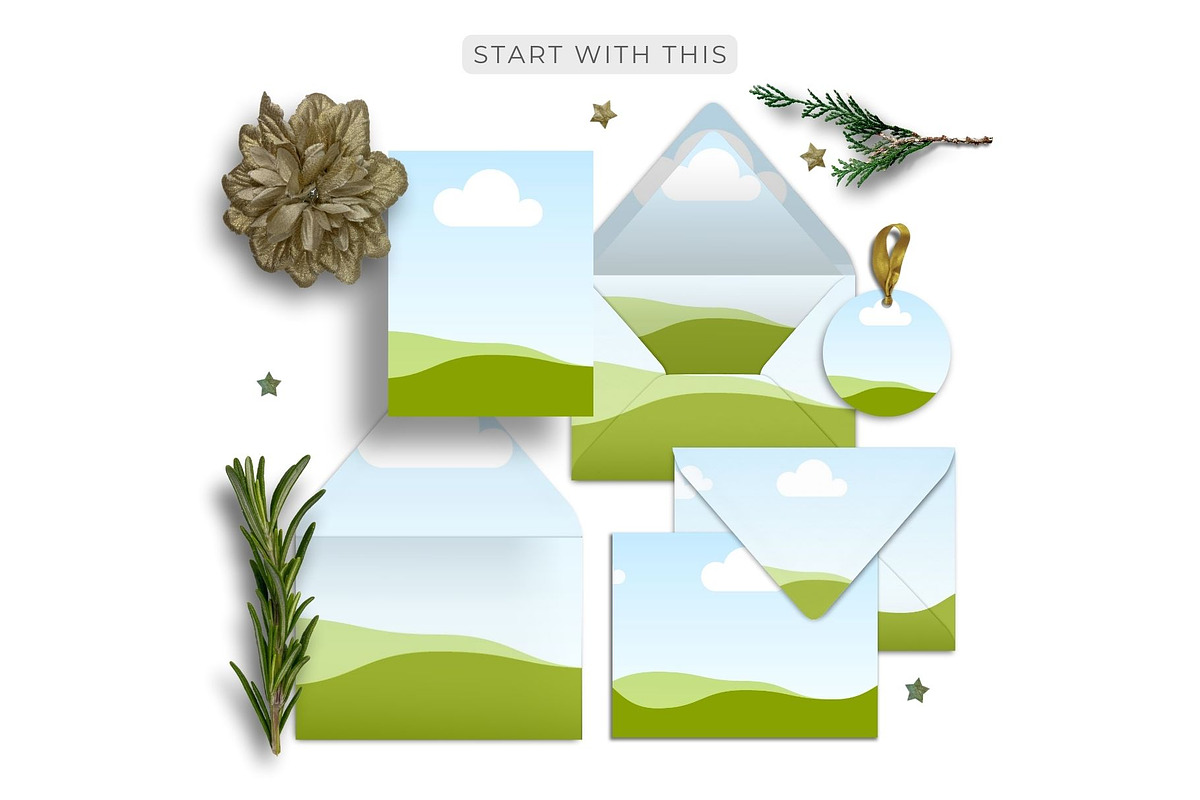 Christmas Stationery Canva Mockups, an Advertising Mockup by Mockup Scene (Photo 10 of 11)