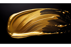 Golden paint stroke on black, a Background Photo by Igor Tichonow