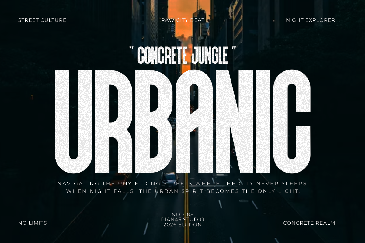 Urbanic - Urban Condensed Sans Font, a Sans Serif Font by Pian45 Studio (Photo 3 of 8)