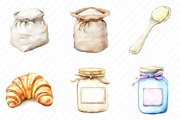 Neutral Baking Clipart, an Illustration by Watercolor design (Thumbnail 3 of 13)