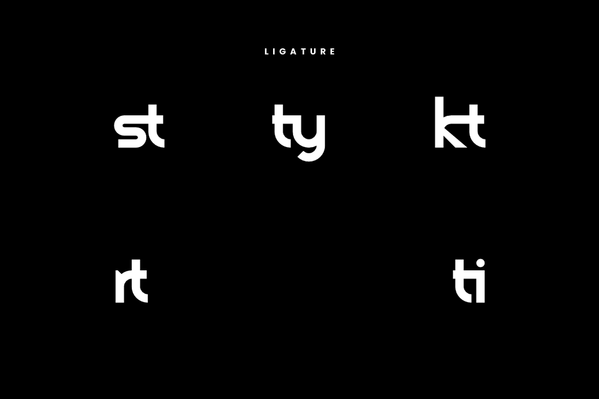 Tistaty - Ligatures Logo Font, a Sans Serif Font by Iqsiart Studio (Photo 7 of 8)