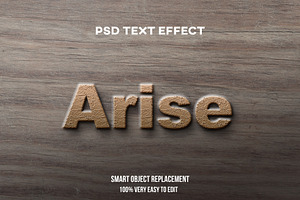 Arise 3D Editable Text Effect Psd