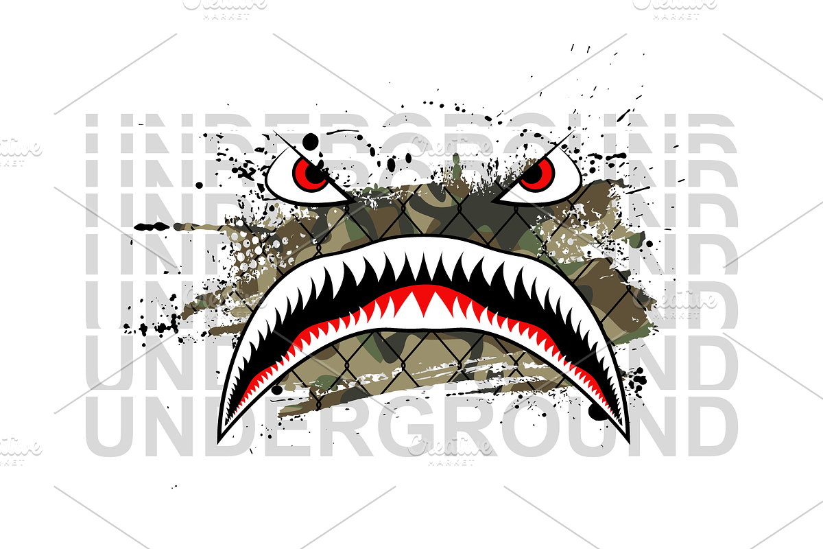 Military print. Flying Tiger Shark, an Illustration by SergeyBitos (Photo 1 of 3)