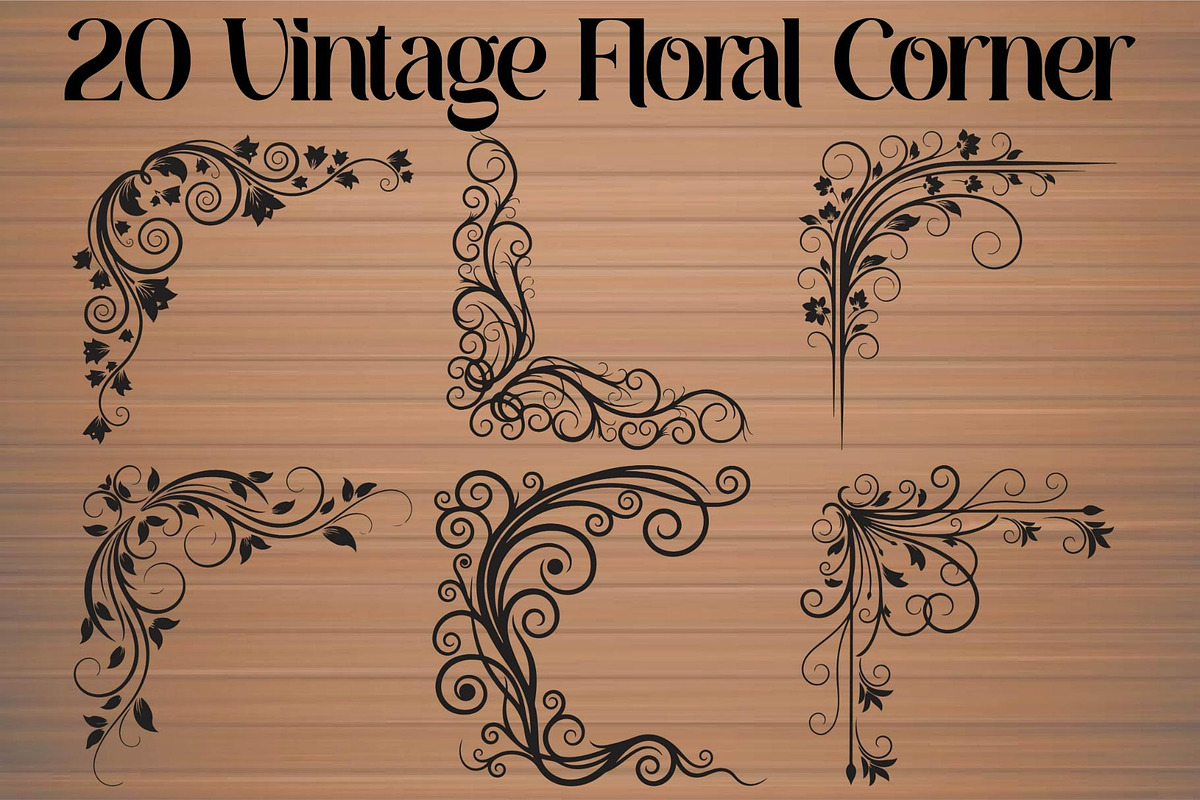 Vintage Floral Corner, an Object Graphic by Designer_Momina (Photo 1 of 15)