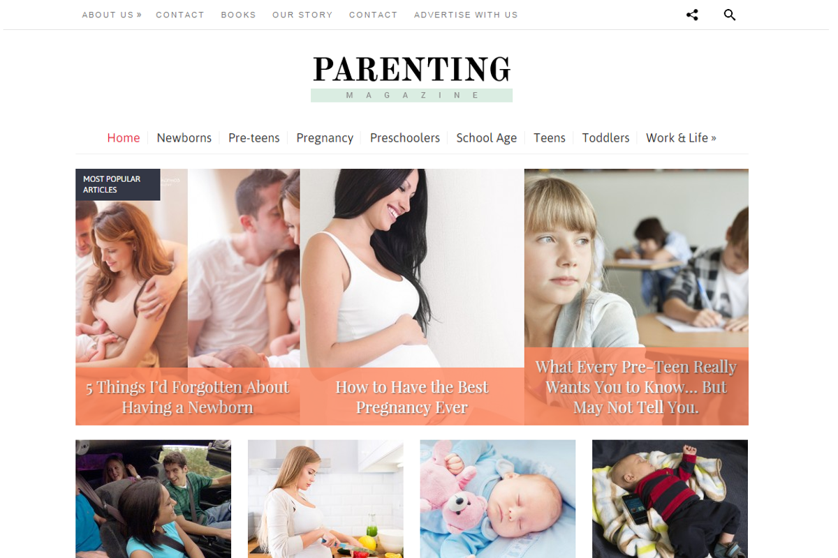 Parenting Blogging Theme, a WordPress Template by Magazine3
