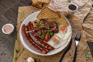 Full english breakfast meal, a Photo by Grafvision photography