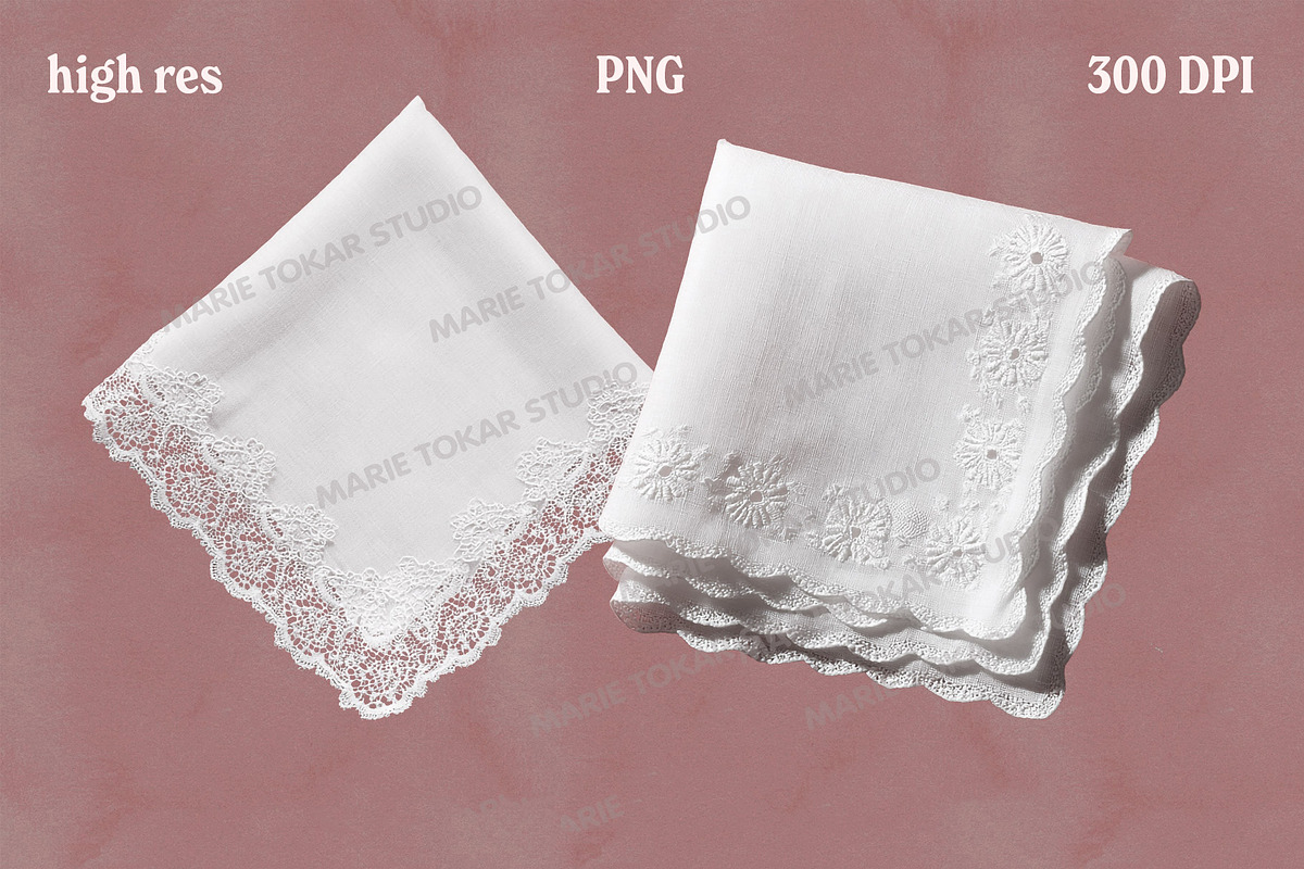 Vintage Fabric Doilies Bundle PNG, an Object Graphic by Marie T (Photo 12 of 24)