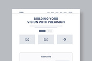 Minimal Corporate Website Wireframe, a Wireframe Template by MightyDesign (Thumbnail 2 of 10)