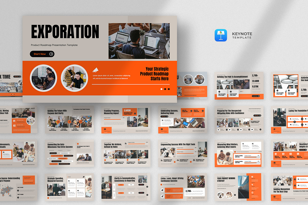 Product Roadmap Keynote Template, a Presentation Template by fluffstudio (Photo 1 of 4)