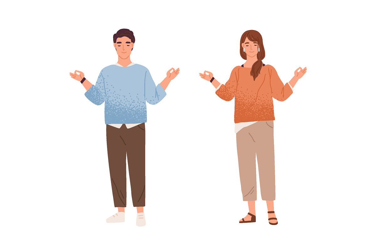 Calm people, meditation, a Person Illustration by Good Studio (Photo 1 of 3)