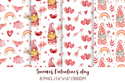 Watercolor Gnomes Valentine's day, a Decorative Illustration by Kira Konoshenko (Thumbnail 3 of 11)