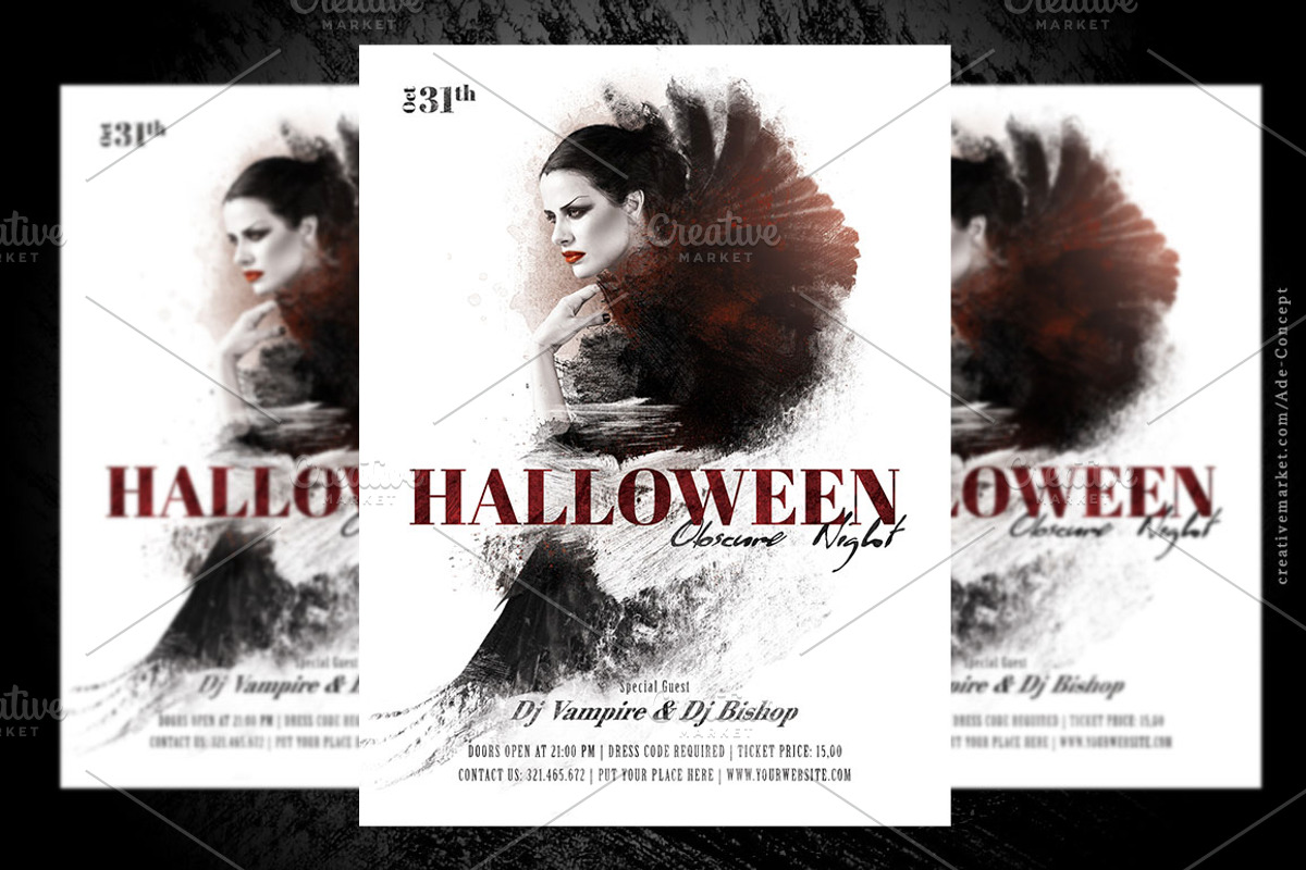 Halloween - Elegant Night Flyer, a Flyer Template by Ade Concept (Photo 1 of 3)