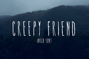 Creepy Friend Font, a Font by Caby