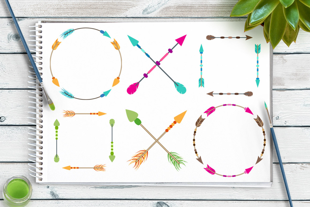 18 Colorful Arrow Arrangements, an Illustration by The Digital Download Shop (Photo 2 of 3)
