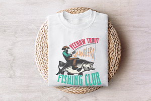 Trendy Western Fishing Club PNG