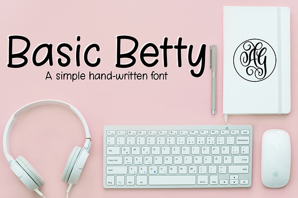 Basic Betty handwriting font preview 5