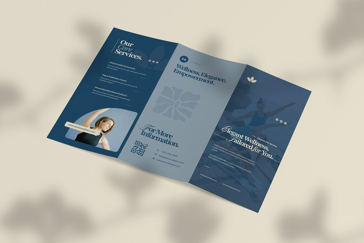 Elegant Wellness - Trifold Brochure, a Brochure Template by VUNIRA (Photo 2 of 3)