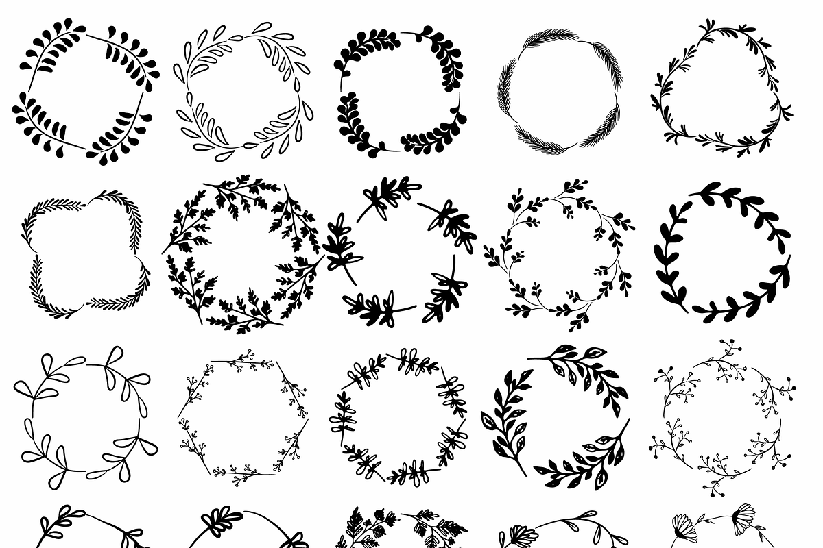 Hand drawn floral vector elements, an Object Graphic by bigmomentsdesign (Photo 7 of 10)