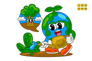 Earth Day Character Vector Pack 01, an Object Illustration by MEDZ (Thumbnail 5 of 6)