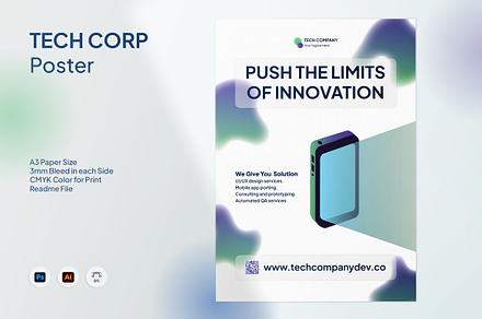 Tech Corp Poster, a Poster Template by Fannan Studio