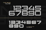 TOP BINS INLINE DISPLAY FONT, a Sans Serif Font by Alphabet Agency (Thumbnail 6 of 8)
