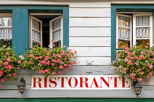 Italian food restaurant sign, a Food & Drink Photo by BOOCYS