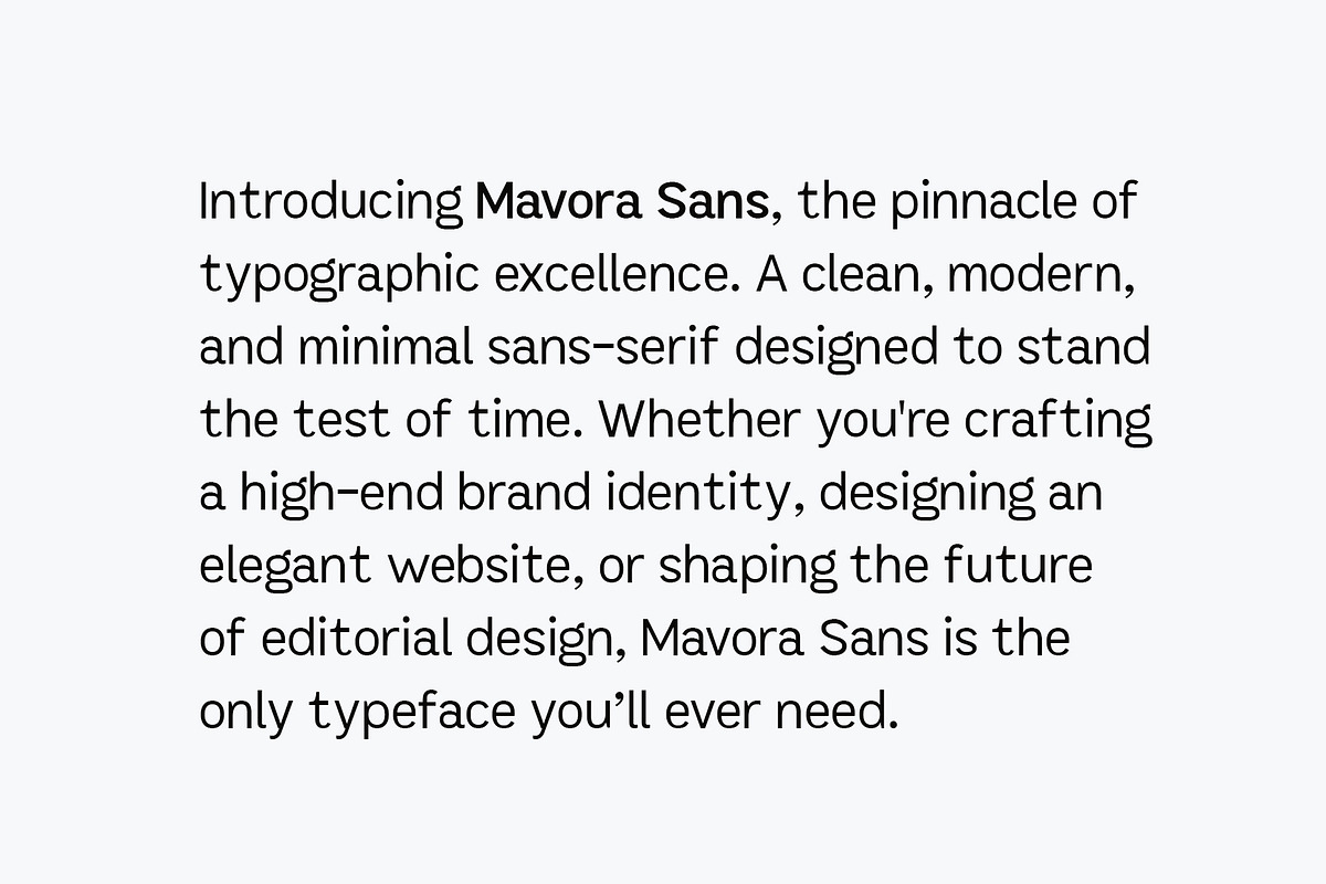 Mavora Sans Typeface - 45 Weights, a Sans Serif Font by HipFonts (Photo 2 of 10)
