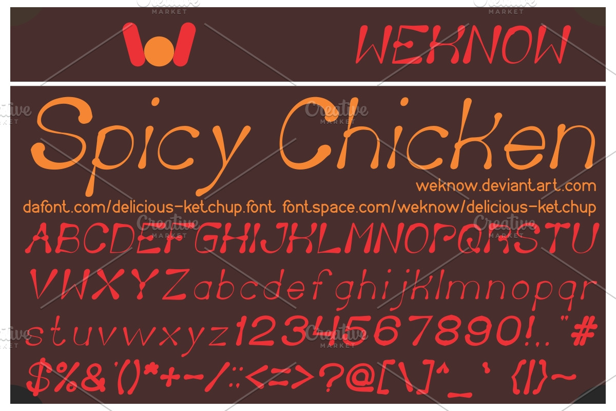 delicious ketchup font preview 5