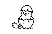 Cute Easter Chick Hatch Vector Bundl, an Illustration by jahid234 (Thumbnail 13 of 51)