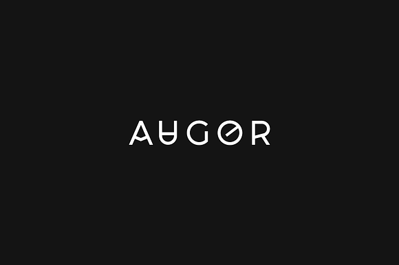 AUGOR - Unique Display Logo Typeface preview 8