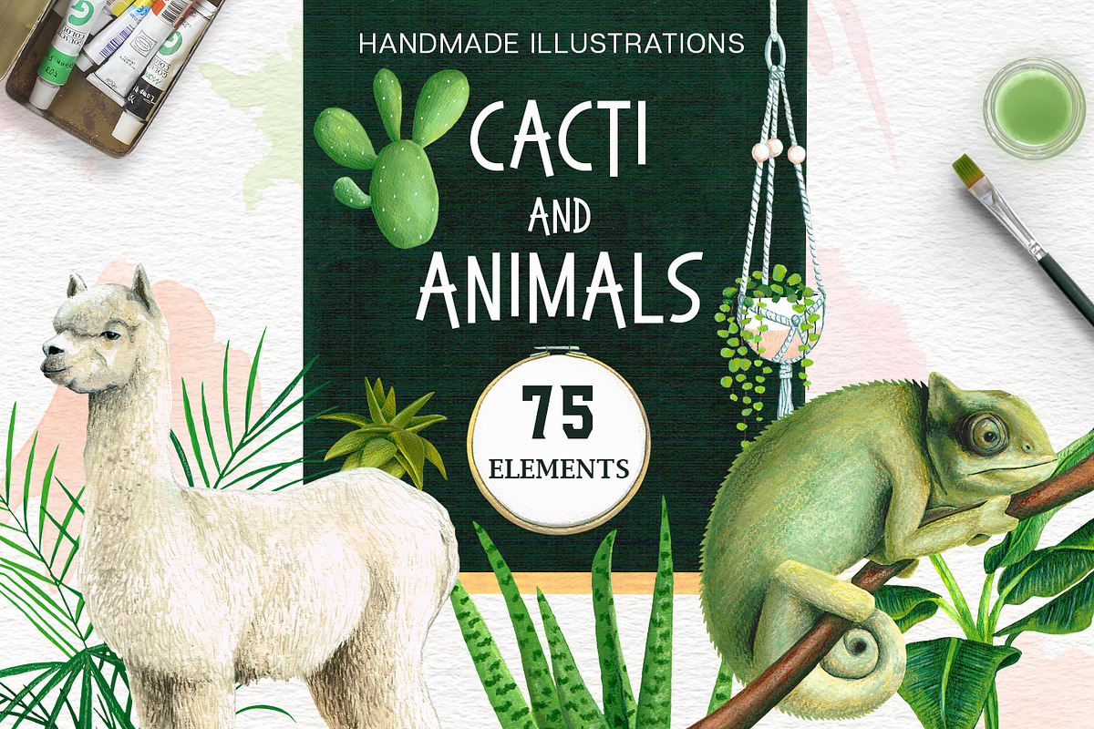 Cacti and Animals - Design Kit, an Animal Illustration by Lisa's Balcony (Photo 1 of 8)