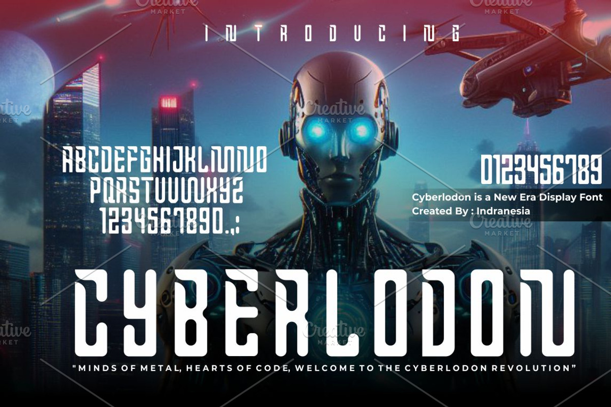 Cyberlodon - New Era Display Font, a Sans Serif Font by indranesia (Photo 1 of 3)