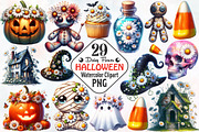 Daisy Flower & Halloween Clipart, an Illustration by RobertsArt (Thumbnail 1 of 7)