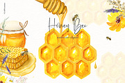 Honey Bee Watercolor, a Graphic by LABFcreations (Thumbnail 2 of 9)