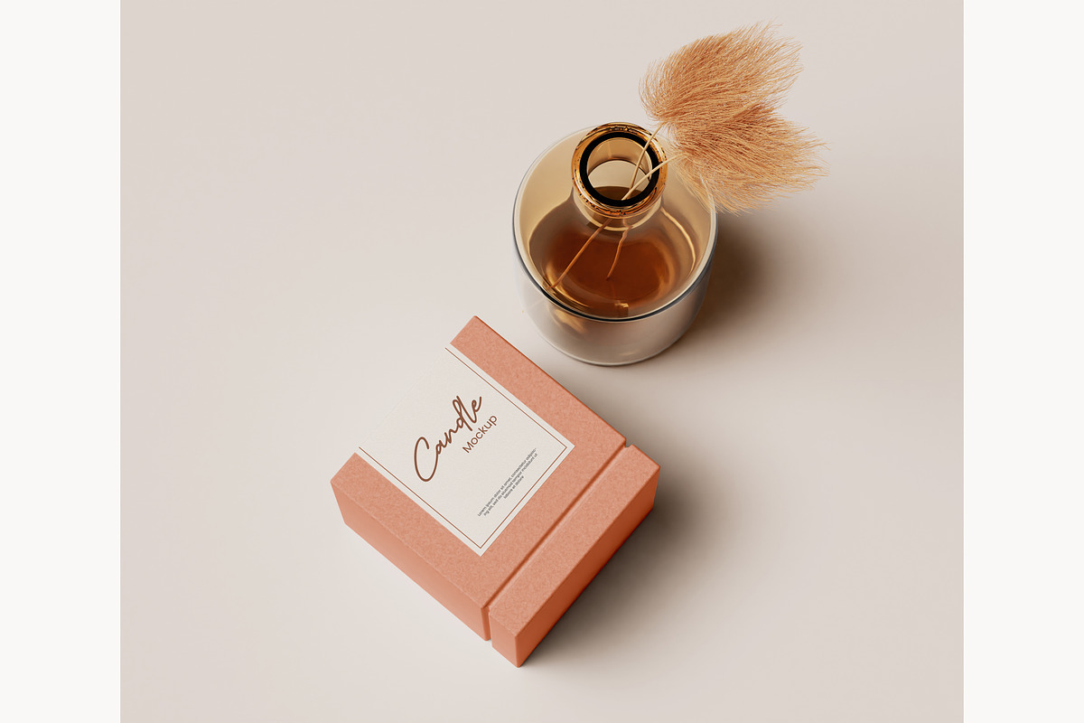 Amber Glass Candle Mockup, a Product Mockup by mockupocka (Photo 9 of 15)