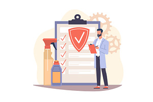 Product safety control. Laboratory, an Illustration by YummyBuum