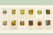 Birth Month Floral Calendar Template, a Stationery Template by Daffodil Dream Studio (Thumbnail 3 of 3)