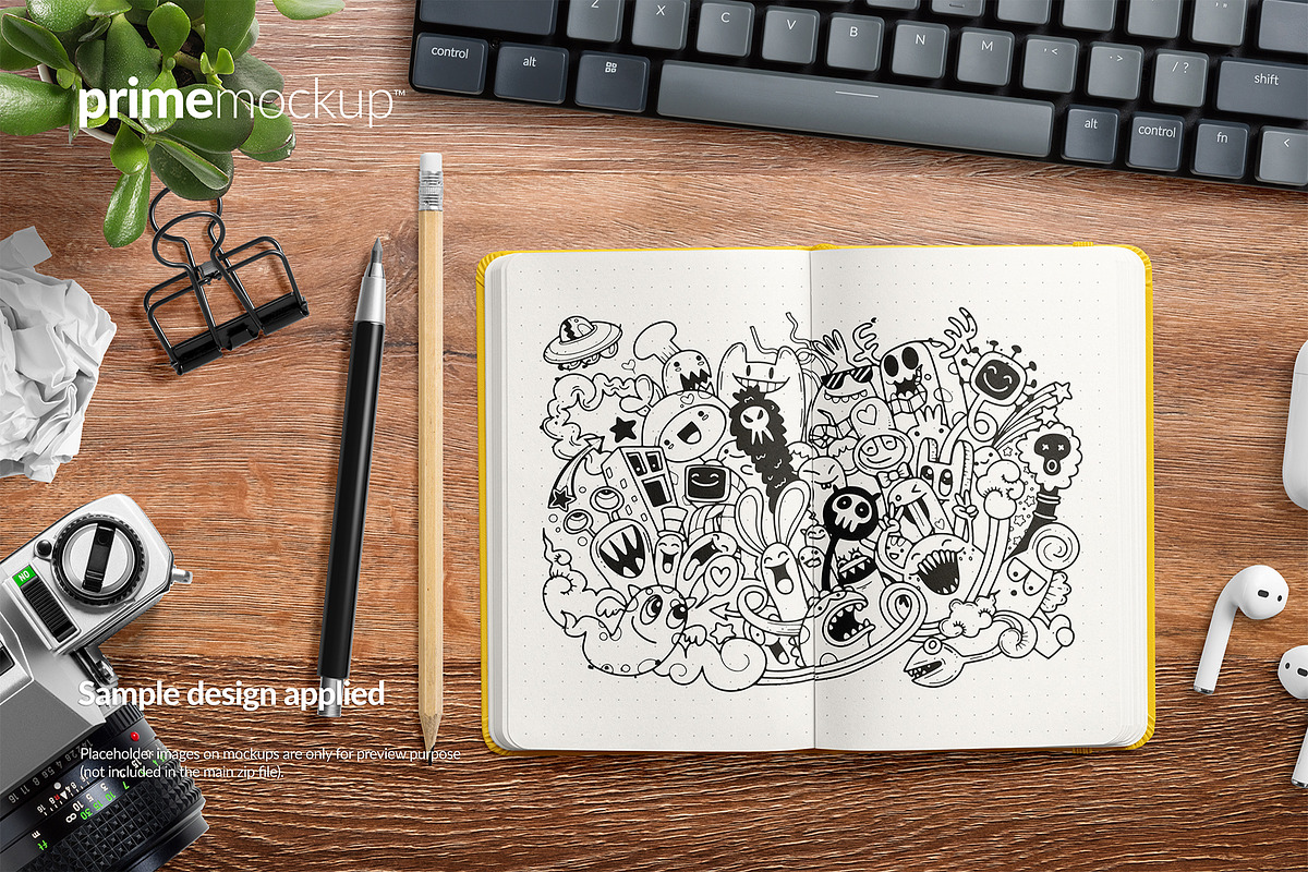 Leather Notebook Hardcover Mockup, a Books & Magazine Mockup by PrimeMockup (Photo 7 of 16)