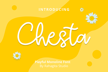 Chesta, a Script Font by Rahagita Studio