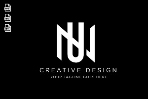 Minimal Letter NU Logo Design, a Branding & Logo Template by SaaDesigns