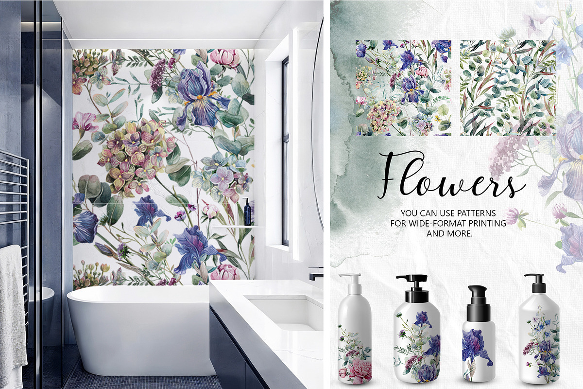 Set of watercolor flowers, a Decorative Illustration by RushkinaAntonina (Photo 3 of 11)