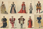 French Historical Costumes, a Person Illustration by Digital Museum (Thumbnail 1 of 7)