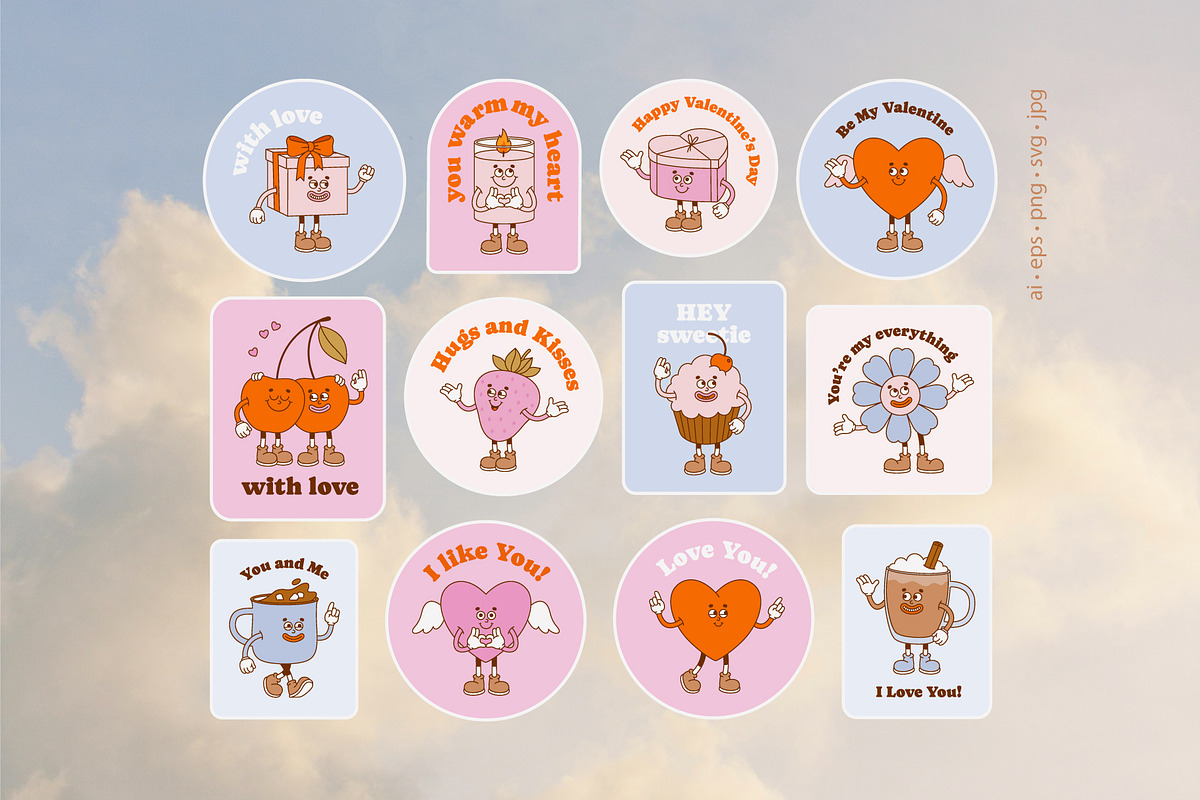 Retro Love, a Seasonal Illustration by Sweet Corner (Photo 6 of 11)